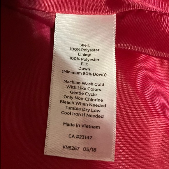 NWOT Talbots Womens Pink Down Insulated Full Zip Puffer Vest Jacket Size 2X - Picture 8 of 8